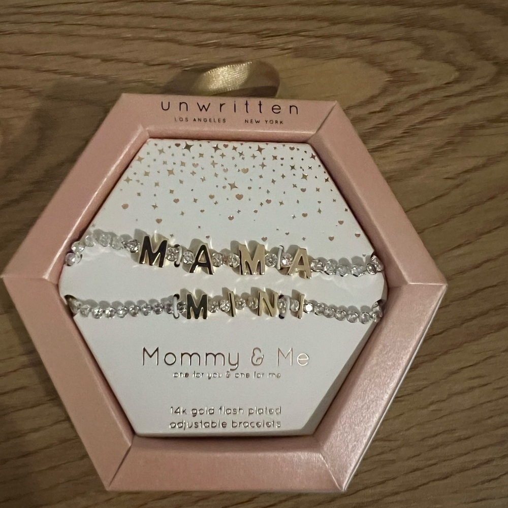 Unwritten Gold and Silver Dainty Bracelets Set